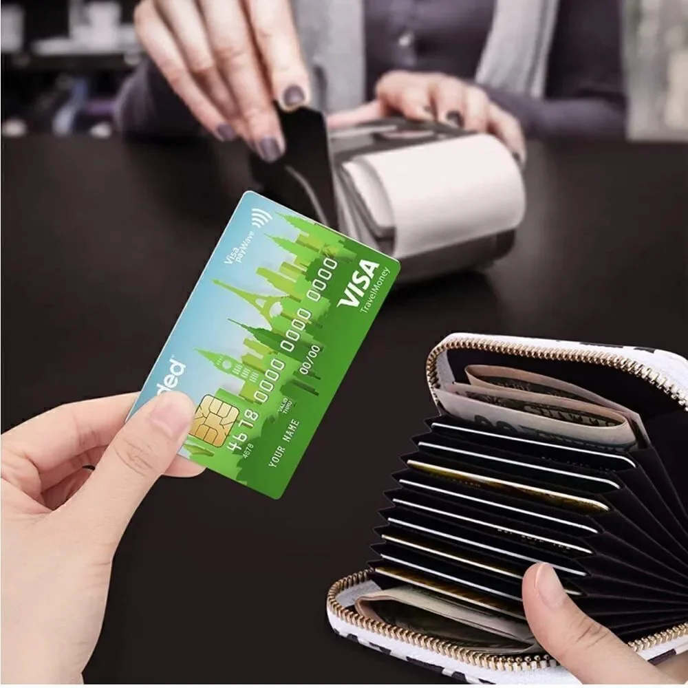 Cow Print Leather Compact Wallet - Picture 5 of 5